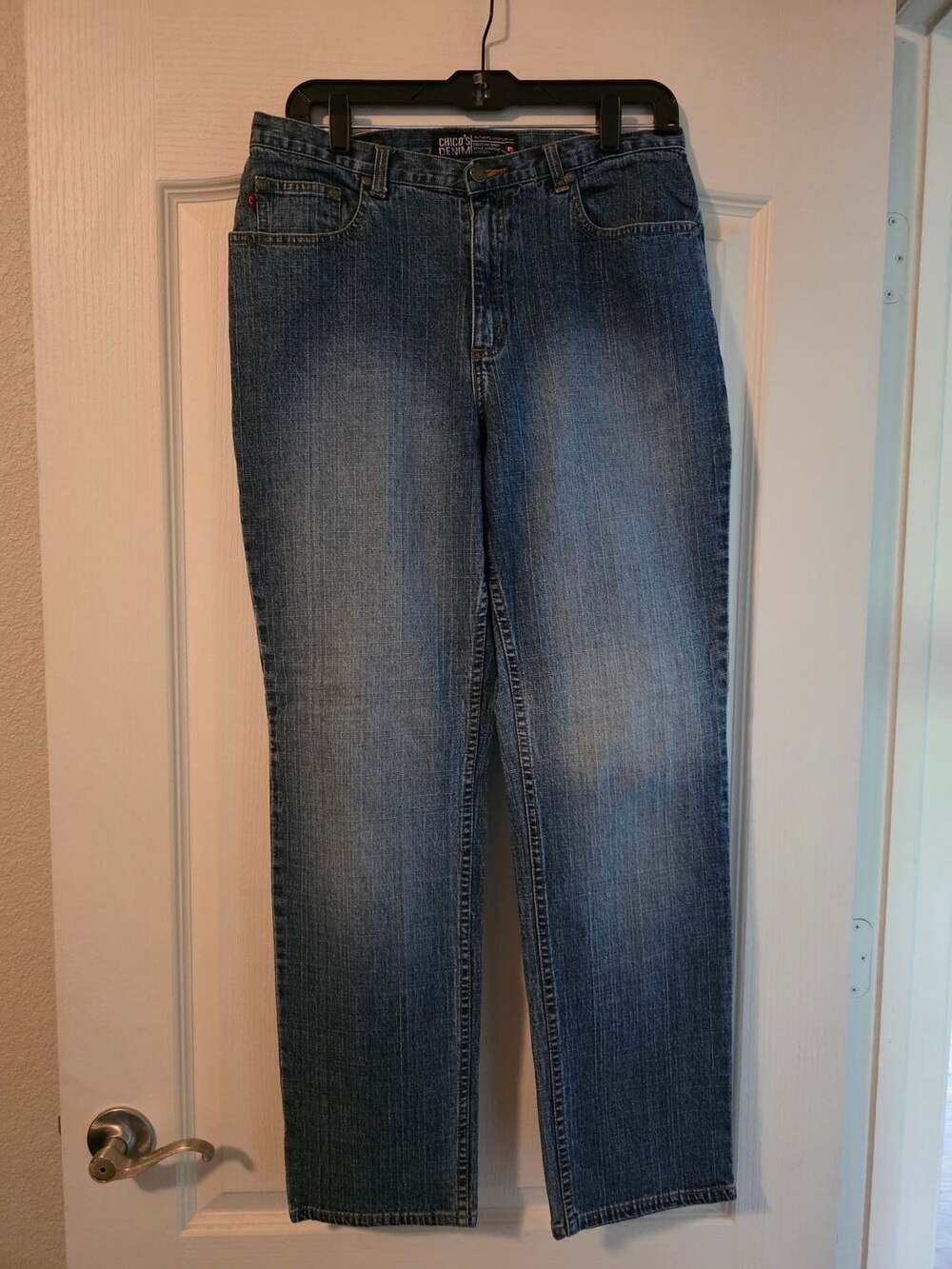 Chico's Denim Jeans Size 1.5 Medium Blue Wash Cotton Blend